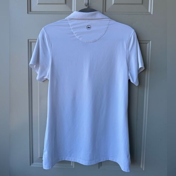 Peter Millar Women’s White Golf Polo Shirt Sz M UPF 50+ Performance Lightweight - Picture 4 of 7